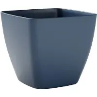 Tera Plantenbak Ceylon vierkant Lagoon donkerblauw 35 cm - Kunststof