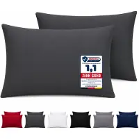 Komfortec Set van 2 Premium Kussenslopen 50x70 cm - Superzachte Kussenhoes – 100% - Geborsteld Mikrovezel 90g/m² - Antraciet