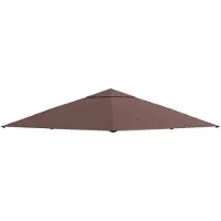 Happiq Vervangend Paviljoendak 2,98x2,95 m – Tuinpaviljoen Dakhoes – Koffiebruin