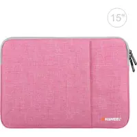 Haweel Let op type!! 15 inch Laptoptas Sleeve voor MacBook Samsung Lenovo Sony Dell Chuwi Asus HP (roze)