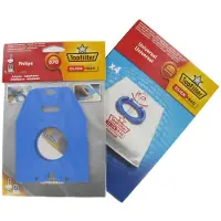 Top Filter Doos met 4 universele stofzuigerzakken met Click Bag Adapter voor Philips stofzuigers 070