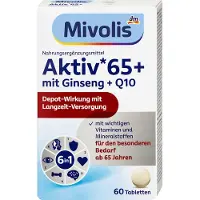 Mivolis Aktiv 65+ met Ginseng + Q10 – 60 tabletten