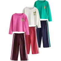 Next - Meisjes - Set van 3 pyjama's met wijde pijpen - Groen