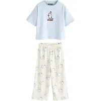 Next - Meisjes - Moomins pyjama met wijde pijpen - Crème