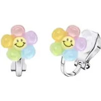 Charme Bijoux Klem oorbellen Regenboog bloem- kinderen-Zilverkleur-geen gaatje-
