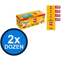 Pedigree 2x - Pouch Junior Gelei Mix Sel Multipack (40x100g) - Hondenvoer Natvoer - 4 kg