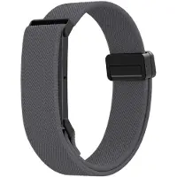 Bandz Nylon Bicep bandje met magnetische aansluiting geschikt voor Fitbit Air - Donkergrijs
