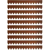 Happiq Set van 10 Tuingrenzen 15.24cm - voor bloembedden en gazon - Roestkleurig Gegalvaniseerd Staal - 20,32 cm