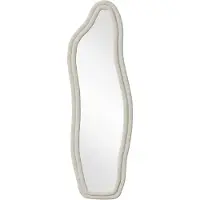 Happiq Staande Spiegel 160 x 50 Cm - Golvend Full - Goud Fluweel Rand - Length met en Ophangfunctie - voor Slaapkamer of Woonkamer