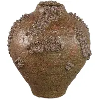 Ptmd Deisy Green Ceramic Jar Shaped Vase Rough Coral S