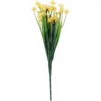 Happiq Set van 4 Kunstbloemen Boeketten – Gele Decoratiebloemen voor Bruidsboeketten, DIY Bloemstukken, Tafeldecoratie en Bloemarrangementen – Geel