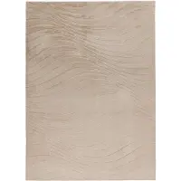 Padiro laagpolig vloerkleed 120 x 170 cm - beige - modern abstract design - geschikt voor vloerverwarming - van polyester