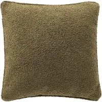 Dutch decor ONNO - kussenhoes 45x45 cm - bouclé - Military Olive - groen - met rits - zonder binnenkussen