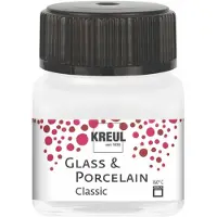 Kreul Glasverf - Porseleinverf - Metallic Parelmoerwit - Classic - Glazuur look - - 20 ml