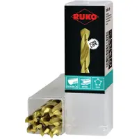 RUKO Din 338 Hss-tin Ground Split Point Helical Ø 7.25 Mm Metaalboor 10 Eenheden