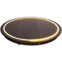 Ideas 4 Seasons Houten Plateau Met Neonlicht Ø28cm Zwart zwart Hout Decoratieve