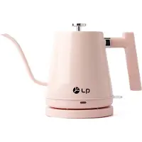 Muvano Elektrische waterkoker 1,8L - Zwanenhals ketel - RVS binnenkant - Retro design - Automatische dekselopening - 360° draaibare basis - Voor koffie en thee - Roze