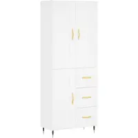 vidaXL Hoge kast 69,5x34x180 cm bewerkt hout wit