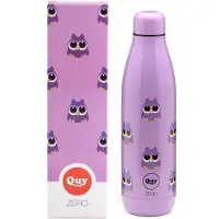 Quy Cup - 500ml Thermosfles “Owl” Purper 12 uur heet 24 uur koud herbruikbaar RVS fles (304)
