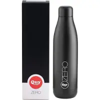 Quy Cup - 500ml Thermosfles “Bob” Zwart 12 uur heet 24 uur koud herbruikbaar RVS fles (304)