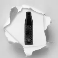 Quy Cup - 500ml Thermosfles “Infinity” Zwart 12 uur heet 24 uur koud herbruikbaar RVS fles (304)