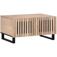 vidaXL Salontafel 80x51x40 cm massief mangohout wit
