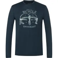 Super.natural - Bike Enthusiast L/S - Merinolongsleeve S, blauw