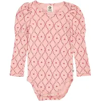Müsli Rompertje/body lichtbeige / rosa / donkerroze