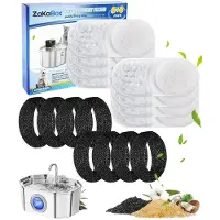 Sonstiges Katzenbrunnen: Vervangingsfilters, 8 actieve koolfilters + 8 sponsfilters voor een 3,2 liter roestvrijstalen drinkfontein voor katten