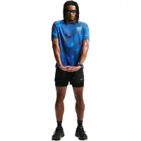 Nike - Dri-Fit UV Miler AOP S/S - Hardloopshirt XL, blauw