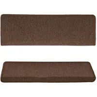 vidaXL Trapmatten 15 st 65x21x4 cm Bruin Rechthoekige Rand