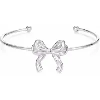 Cilla Jewels Zilverkleurige Open Damesarmband met Strik van Edelstaal