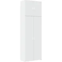 vidaXL Hoge kast 80x42,5x249 cm bewerkt hout wit