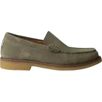 BOSS Heren Leren mocassins Kope Mocc groen (45), Leer, Plat, Geen, Casual 50568752