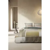 Kardol by Beddinghouse Dekbedovertrek Cuadrado Blauw Groen 200x200/220 cm