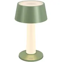 Sompex LULU, draadloze tafellamp , Groen mettalic - 19cm hoog dimbaar - oplaadbaar - Stijlvol voor binnen en buiten - en past zich perfect aan uw interieurstijl aan.