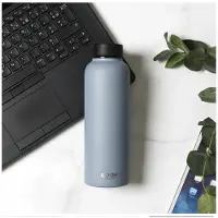 Cook Waterfles/ drinkfles/ warm/koud drinkfles/ thermofles van met infuser 500 ml/ 50cl kleur lichtgrijs