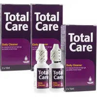 Blink TotalCare Cleaner - Premium Dagelijkse Lenzenvloeistof voor Harde Contactlenzen - Conserveermiddelvrij - Reisformaat - 6 x 15 ml