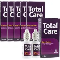 Blink TotalCare Cleaner - Premium Dagelijkse Lenzenvloeistof voor Harde Contactlenzen - Conserveermiddelvrij - Reisformaat - 12 x 15 ml