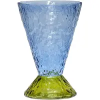 Hubsch – Abyss Vaas – H29 cm – Lichtblauw & Olijfgroen