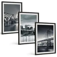 Coloray 3-Delige Schilderij Set - Bruggen En Stedelijke Architectuur In Grijstinten - 40 x 60 cm - Decoratieve Schilderijen - Wanddecoratie - Hal - Stijlvolle Muurdecoratie