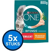Purina One 5x - Adult Sterilcat Kip & Tarwe - Kattenvoer Droogvoer - 800 g
