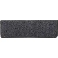 vidaXL Trapmatten 15 st 65x21x4 cm Donkergrijs Rechthoekige Rand