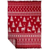 Mars & More plaid nordic hert rood xl 150x200cm