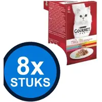 Gourmet 8x - Mon Petit Duo Vlees & Vis - Kattenvoer Natvoer - 6x50g