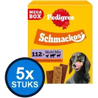 Pedigree 5x - Schmackos Megabox - Hondensnacks - 790 g