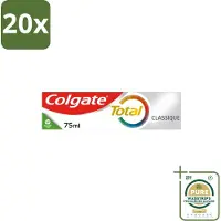 Colgate 20 x - Total Classic - Tandpasta - 75ml - Grootverpakking - Tandpasta - Mondhygiëne - Tandplak - Tandsteen - Gaatjes