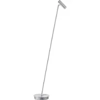 B-Leuchten LED-vloerlamp Tom, dimbaar, alu / grijs / zink, Woon-/ Eetkamer, Roestvrij staal, Modern, LED vloerlamp