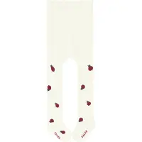 Falke Cute Ladybug dun gedessineerd katoen panty baby wit - maat 80-92