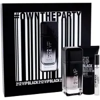 Carolina Herrera 212 Vip Black Men Eau De Toilette Spray 100ml Set 3 Pieces 2019